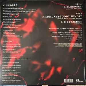 BLACK VEIL BRIDES, Bleeders (Spinefarm Records; SPINE800640P, US 2024, Gatefold, Red Vinyl, includes U2 cover song) 12" VG+/EX - Image 2