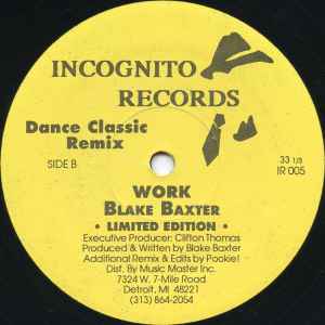 BLAKE BAXTER, When We Used To Play (Incognito; IR005, US 1989, Plain Sleeve) 12" /VG+ - Image 2