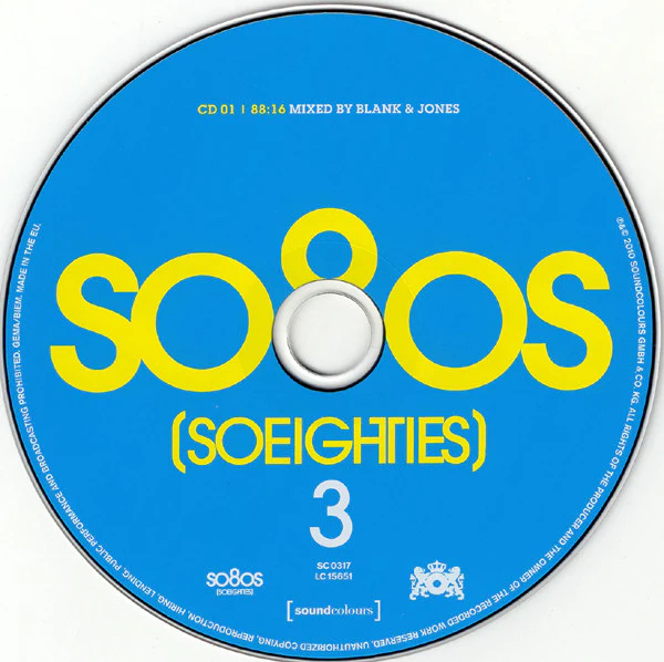 BLANK & JONES, So80s (Soeighties) 3 (Soundcolours; SC 0317, Europe 2010) 2xCD VG/EX - Image 3