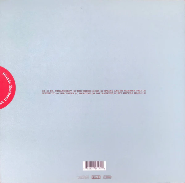 BLONDE REDHEAD, 23 (4AD; CAD 2717, US 2007, Inner, STERLING Runouts) LP VG/VG+ - Image 2