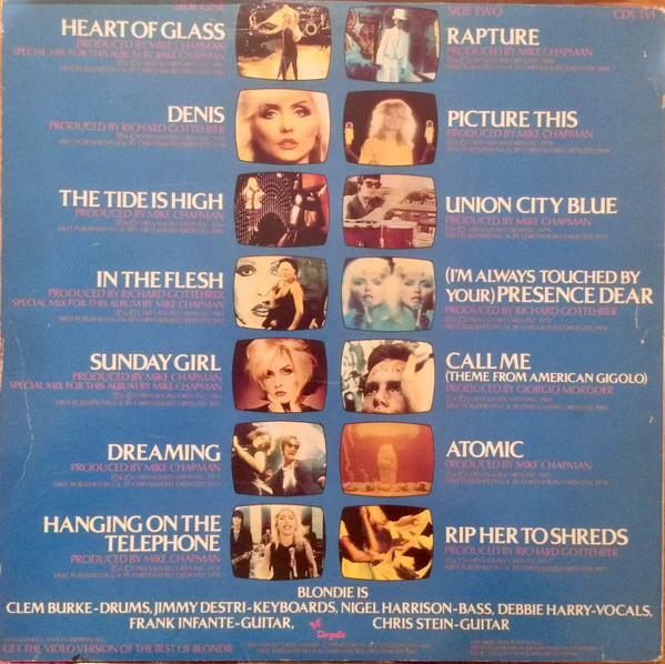 BLONDIE, The Best Of Blondie (Chrysalis ; CDL TV1, UK 1981, NO Poster, Stickered Sleeve, French Pressing for UK ) LP VG/VG+ - Image 2