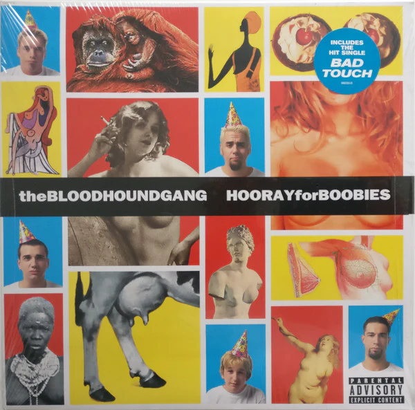 BLOODHOUND GANG, Hooray For Boobies (Geffen Records; B0023263-01, US 2016 Reissue, Gatefold, Insert, Blue Translucent (Haze) Vinyl) LP VG+/VG+