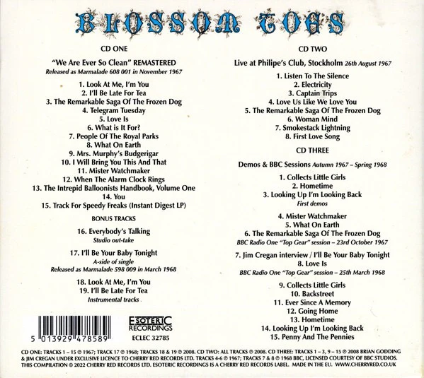 BLOSSOM TOES, We Are Ever So Clean (Esoteric Recordings ; ECLEC32785, UK 2022, Double Gatefold) 3xCD M/M - Image 2