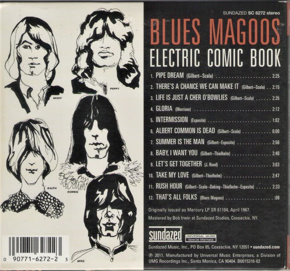 BLUES MAGOOS, Electric Comic Book (Sundazed Music; SC 6272, US 2011 Reissue, Card Sleeve) CD EX/EX - Image 2