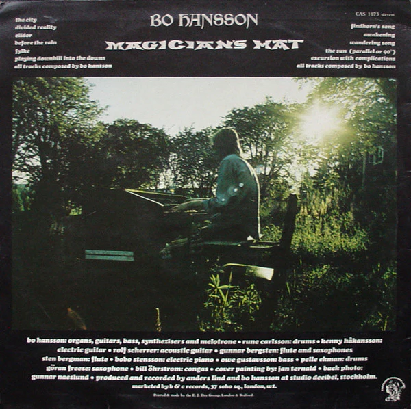 BO HANSSON, Magician's Hat (Charisma Hatter B & C Marketing; CAS1073, UK 1973) LP VG/VG+ - Image 2