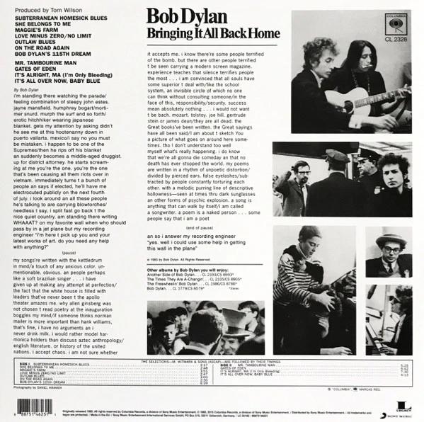 BOB DYLAN, Bringing It All Back Home (Columbia ; 88875146231, Europe 2015) LP NEW/NEW - Image 2
