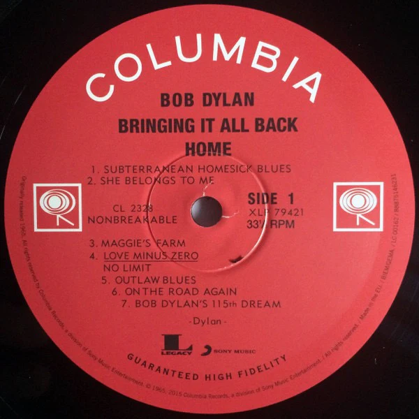 BOB DYLAN, Bringing It All Back Home (Columbia ; 88875146231, Europe 2015) LP NEW/NEW - Image 3