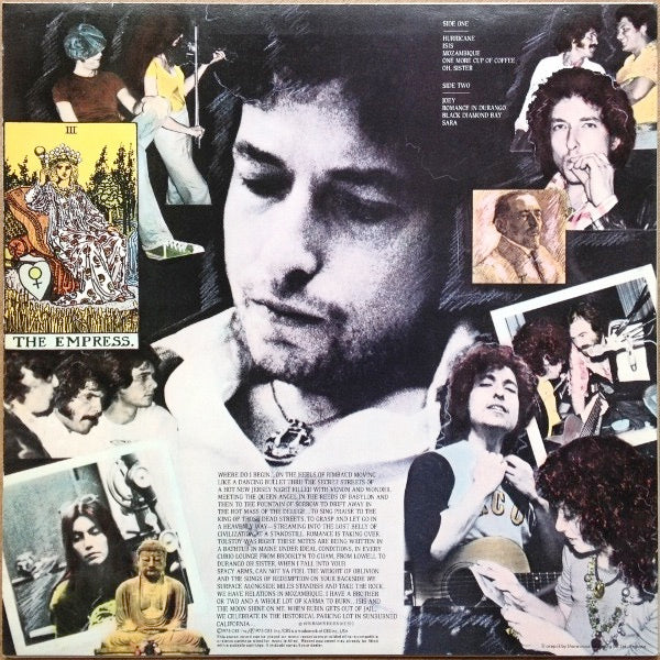 BOB DYLAN, Desire (CBS Orange/Yellow Made In England Bottom Of Label.; CBS 86003, UK 1976, Inner) LP VG/VG - Image 2