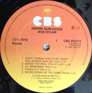 BOB DYLAN, Empire Burlesque (CBS; 86313, UK 1985, Inner) LP VG/VG+ - Image 3