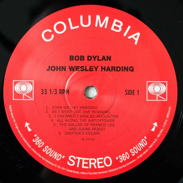 BOB DYLAN, John Wesley Harding (Columbia; CS 9604, Europe 2000s Reissue) LP EX/EX - Image 3