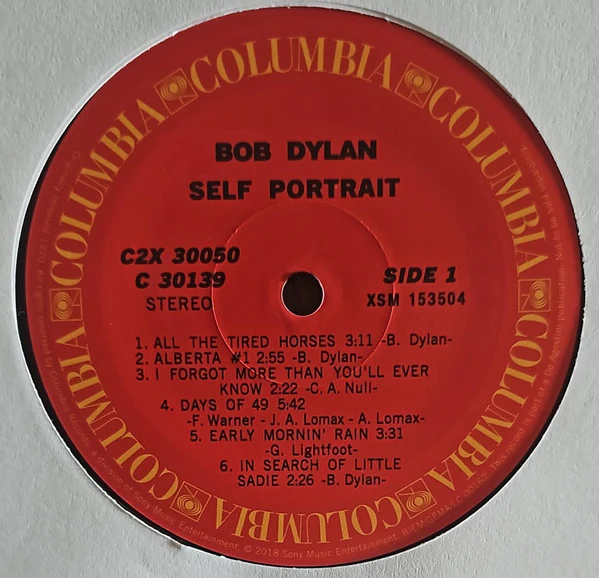 BOB DYLAN, Self Portrait (Columbia; C2X 30050, UK 2019 Reissue, Gatefold) 2xLP VG+/VG+ - Image 3