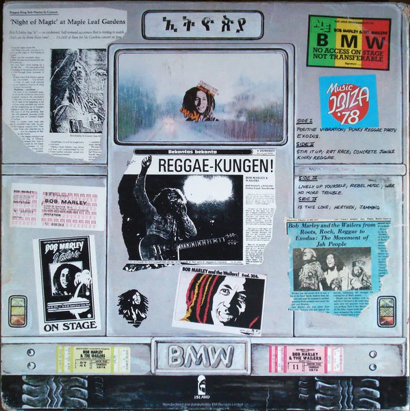 BOB MARLEY AND THE WAILERS, Babylon By Bus (Island Records (Blue - Night and Day); ISLD 11, UK 1978, Die Cut Sleeve, 2 Inners, No Poster, Stereo) 2xLP VG+/VG+ - Image 2