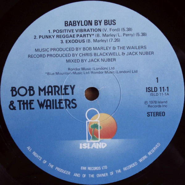 BOB MARLEY AND THE WAILERS, Babylon By Bus (Island Records (Blue - Night and Day); ISLD 11, UK 1978, Die Cut Sleeve, 2 Inners, No Poster, Stereo) 2xLP VG+/VG+ - Image 3