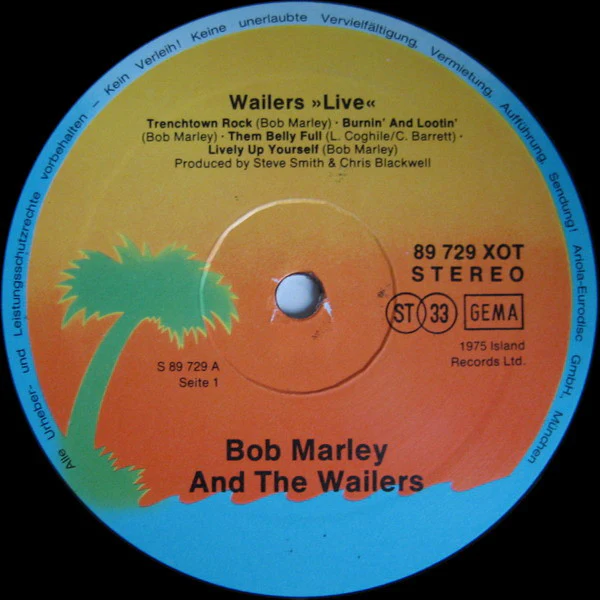 BOB MARLEY AND THE WAILERS, Live! (Island Records; 89 729 XOT, Germany 1975, Inner) LP VG/VG - Image 3