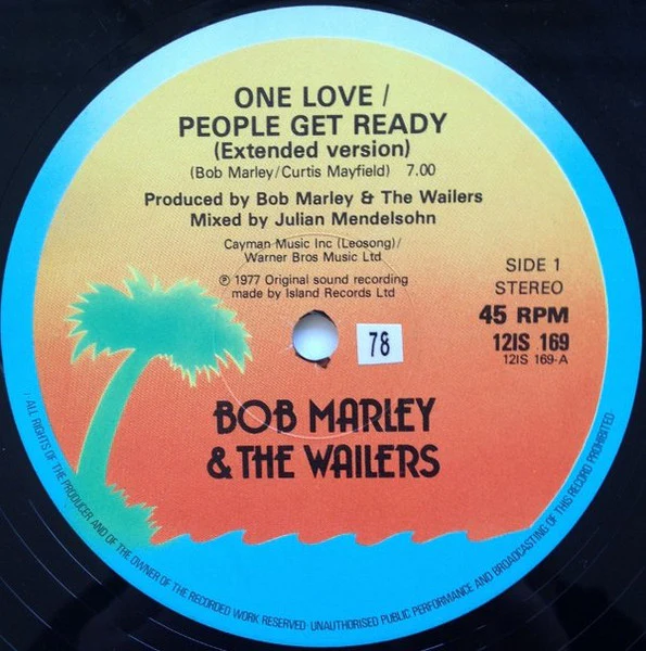 BOB MARLEY AND THE WAILERS, One Love People Get Ready / So Much Trouble In The World / Keep On Moving (Island Records; 12IS 169, UK 1984, Picture Sleeve, No Poster) 12" VG/VG+ - Image 3