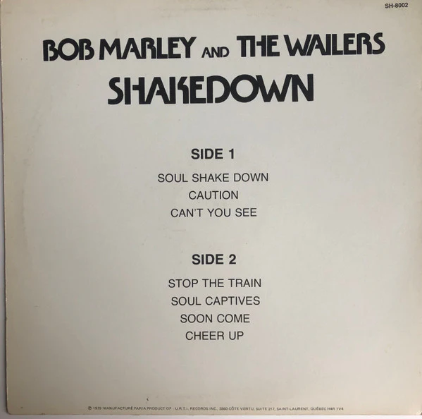 BOB MARLEY AND THE WAILERS, Shakedown (Splash; SH-8002, Canada 1979 Reissue) LP VG/VG - Image 2