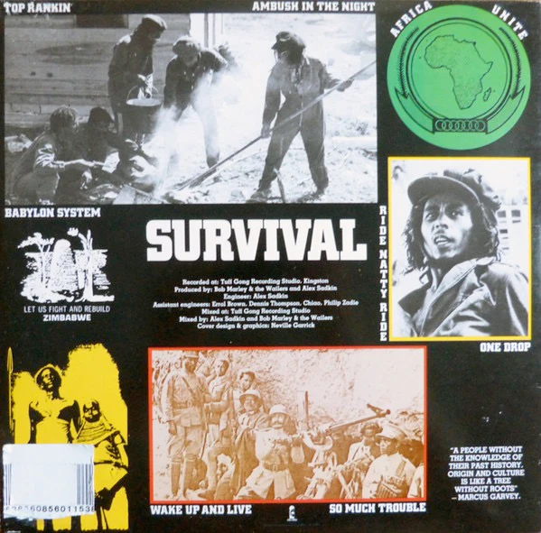 BOB MARLEY AND THE WAILERS, Survival (Tuff Gong / Island Records; ILPS 9542, UK 1979, Inner) LP VG/G+ - Image 2