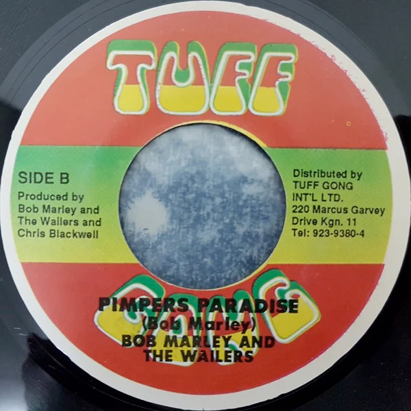 BOB MARLEY & THE WAILERS, Keep On Moving / Pimpers Paradise (Tuff Gong; , Jamaica 1995) 7" /VG