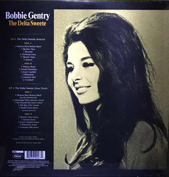 BOBBIE GENTRY, The Delta Sweete (Capitol Records; 00600753904770, Europe 2020 Reissue, Gatefold, 2 Inners, 180g) 2xLP EX/VG+ - Image 2