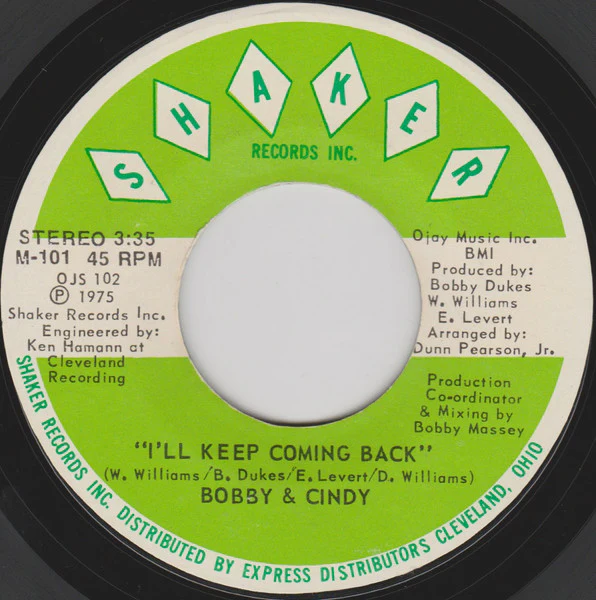BOBBY & CINDY, If This Ain't Really Love / I'll Keep Coming Back (Shaker; M-101, US 1975) 7" /VG+ - Image 2