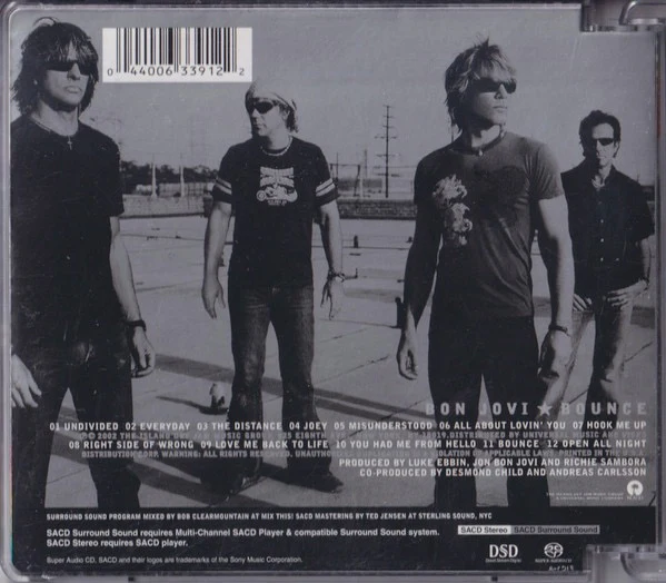 BON JOVI, Bounce (Island Records; 440 063 391-2, US 2002, Multichannel, Stereo) SACD M/M - Image 2