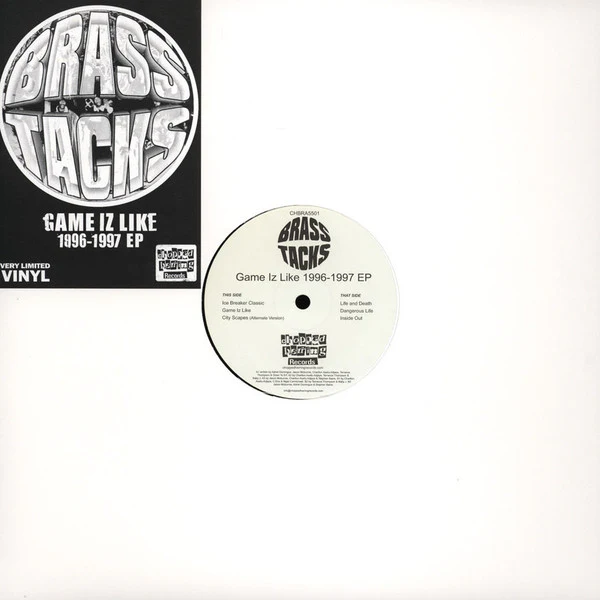 BRASS TACKS, Game Iz Like 1996-1997 EP (Chopped Herring Records; CHBRA5501, UK 2013, Stickered Plain Sleeve) 12" EP VG/VG
