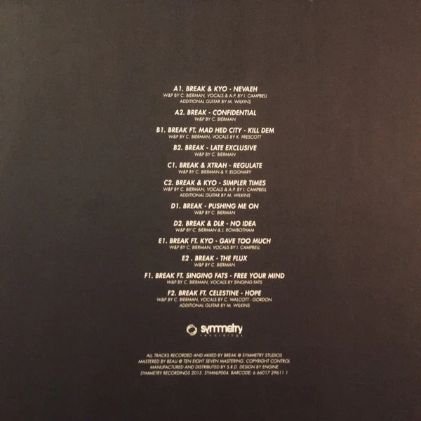 BREAK, Simpler Times (Symmetry Recordings; SYMMLP004, UK 2015, Picture Sleeve, Black Inners) 3xLP VG/VG - Image 2