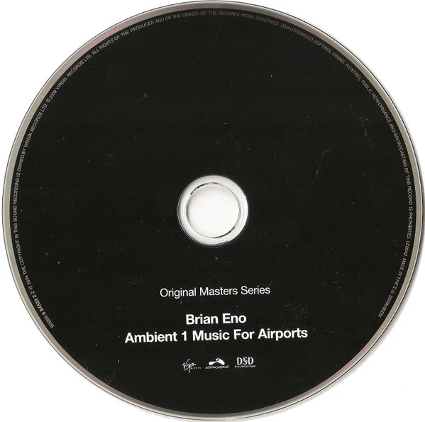 BRIAN ENO, Ambient 1 (Music For Airports) (EMI; 50999 6 84523 2 2, Europe 2015 Reissue, Remastered) CD NEW/NEW - Image 3