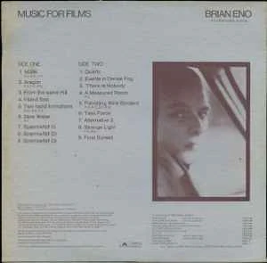 BRIAN ENO, Music for Films (Polydor; 2310623, UK 1978, Textured Sleeve, A3/B2 Matrix.) LP VG/VG+ - Image 2