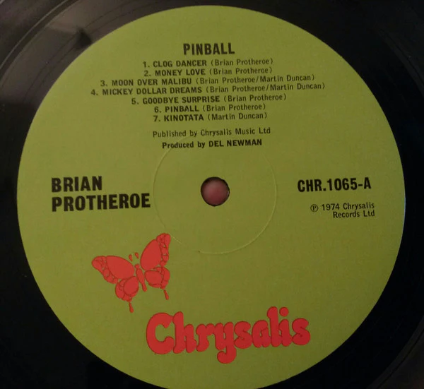 BRIAN PROTHEROE, Pinball (Chrysalis; CHR 1065, UK 1974) LP VG/VG+ - Image 3