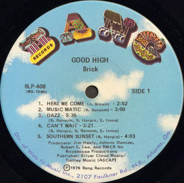BRICK, Good High (Bang Records; BLP-408, US 1976, NAMI pressing) LP VG/VG - Image 3