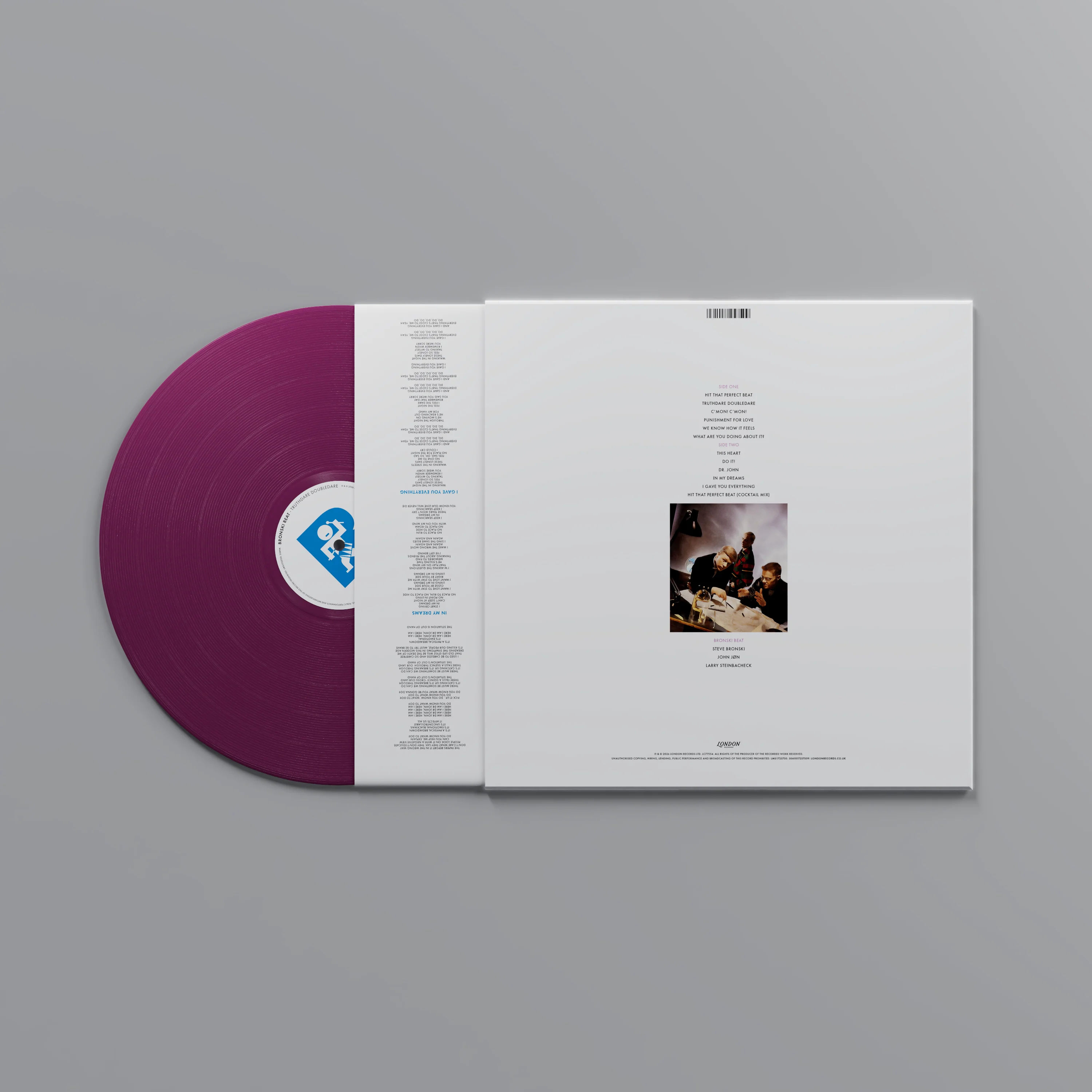 BRONSKI BEAT, Truthdare Doubledare (London Records; LMS1725750, UK 2026 Reissue, Sticker, Purple Vinyl) LP NEW/NEW - PRE-ORDER - Image 3