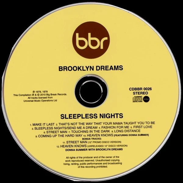 BROOKLYN DREAMS, Sleepless Nights (Big Break Records; CDBBR 0026, UK 2010 Reissue, Super Jewel case) CD M/M - Image 3