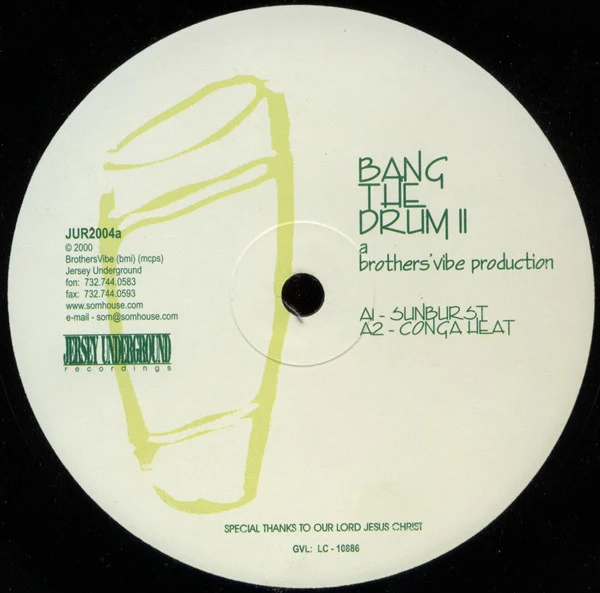 BROTHERS' VIBE, Bang The Drum II (Jersey Underground; JUR2004, US 2000), SALE - Up to 50% Off the Original Price  12" /VG