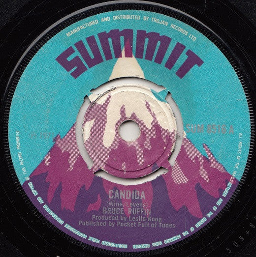 BRUCE RUFFIN, Candida / Are You Ready (Summit; SUM 8516, UK 1971, 4-Prong Centre), SALE - Up to 50% Off the Original Price 7" /VG+