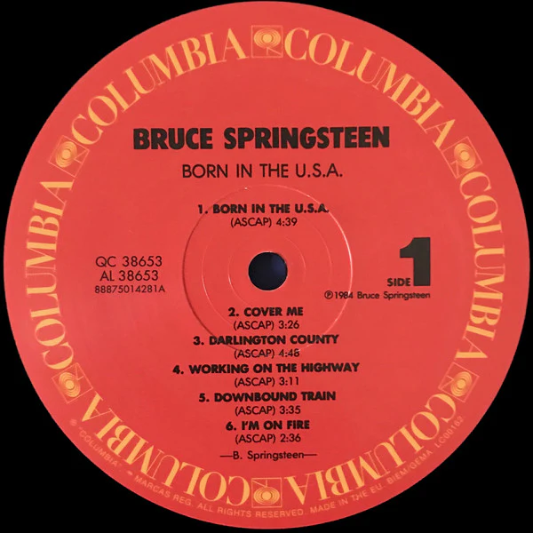 BRUCE SPRINGSTEEN, Born In The U.S.A. (Columbia; 88875014281, Europe 2000s Reissue, Inner & Insert) LP NEW/NEW - Image 3