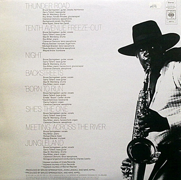 BRUCE SPRINGSTEEN, Born To Run (CBS Orange/Yellow; S 69170, UK 1975, Gatefold, "Made in England" at 4 o'clock on rim. A5/B3) LP G+/VG+ - Image 2