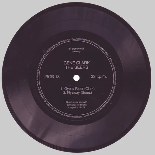 BUCKETFULL OF BRAINS, Bucketfull of Brains #24 magazine (, UK , Gene Clark, The Seers Bonus flexi-disc 7'') Book /VG - Image 2