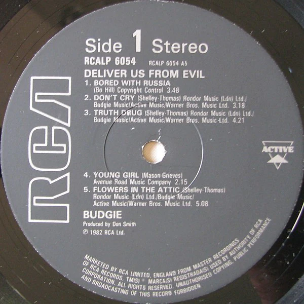 BUDGIE, Deliver Us from Evil (RCA; RCALP 6054, UK 1982) LP VG/G+ - Image 3