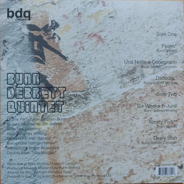 BUNN DEBRETT QUINTET, Six Weeks In June (BDQ Records; BDQ 013, UK 2024) LP VG+/VG+ - Image 2