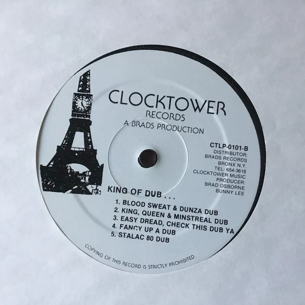 BUNNY LEE, King Of Dub (Clocktower Records; CTLP 0101, Canada 1990s Reissue) LP VG+/VG+ - Image 3
