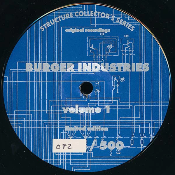 BURGER INDUSTRIES, Volume 1 (Structure; STRUC-ELEVEN, Germany 1993, Plain Sleeve, Numbered 452 / 500.) 12" /G+ - Image 2