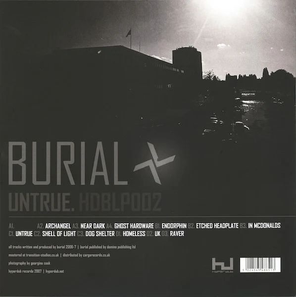 BURIAL, Untrue (Hyperdub; HDBLP002, UK 2016 Reissue, Picture Sleeve, 180 Gram Vinyl) 2x12" VG+/VG+ - Image 2