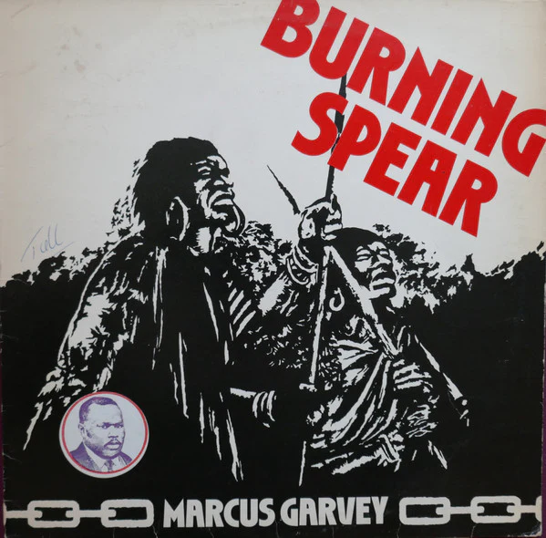 BURNING SPEAR, Marcus Garvey (Island Records; ILPS 9377, UK 1975, Company Inner, Promo Sticker On Sleeve) LP VG/G+