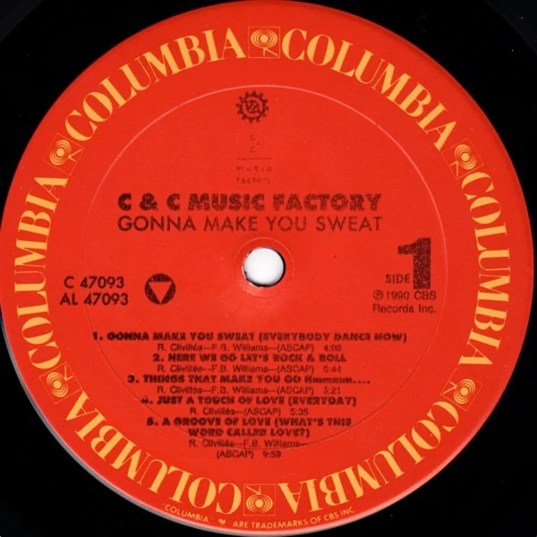 C & C MUSIC FACTORY, Gonna Make You Sweat (Columbia; C 47093, US 1990) LP VG/VG - Image 3