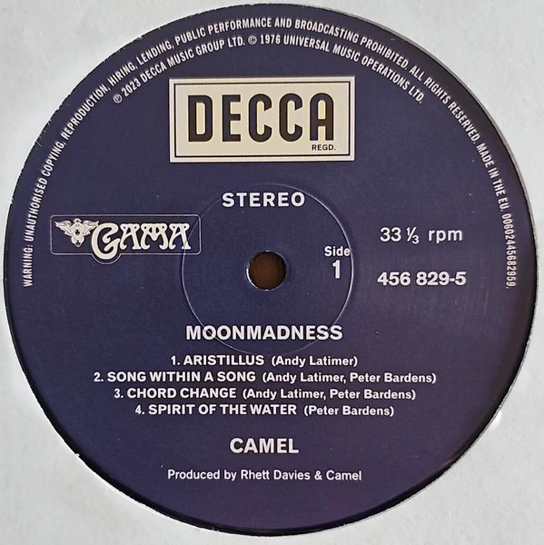 CAMEL, Moonmadness (Decca; 456 829-5, Europe 2023 Reissue, Gatefold) LP NEW/NEW - Image 3