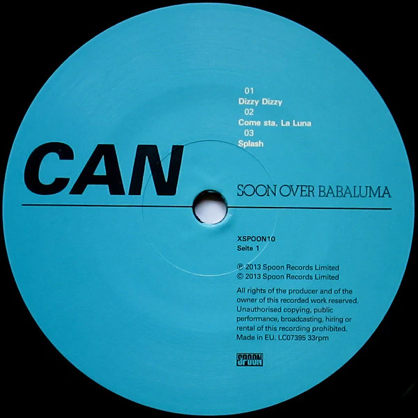 CAN, Soon Over Babaluma (Spoon; XSPOON10, Europe 2014 Reissue, Metallic Sleeve, Inner) LP VG+/VG - Image 3