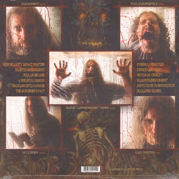 CANNIBAL CORPSE, A Skeletal Domain (Metal Blade Records; 3984-25015-1, UK 2026 Reissue, Gatefold, Poster, White Vinyl) LP NEW/NEW - Image 2