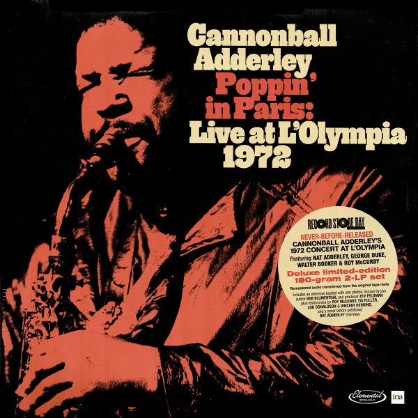 CANNONBALL ADDERLEY, Poppin' In Paris: Live At L'Olympia 1972 (Elemental Music; 5990549, Worldwide 2024, Gatefold, Booklet) 2xLP VG+/VG+