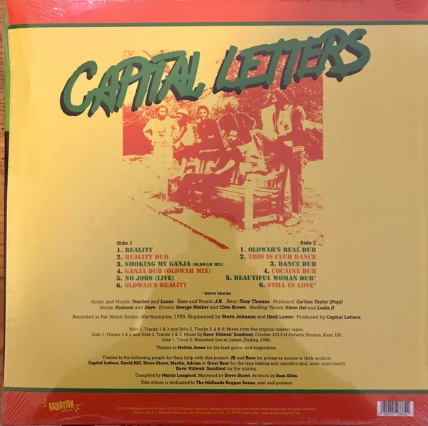 CAPITAL LETTERS, Reality (Radiation Roots; RROO374, Italy 2022 Reissue), SALE - Up to 50% Off the Original Price LP EX/VG+ - Image 2